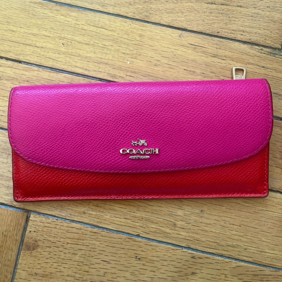 Coach Color Block Wallet - Picture 1 of 8